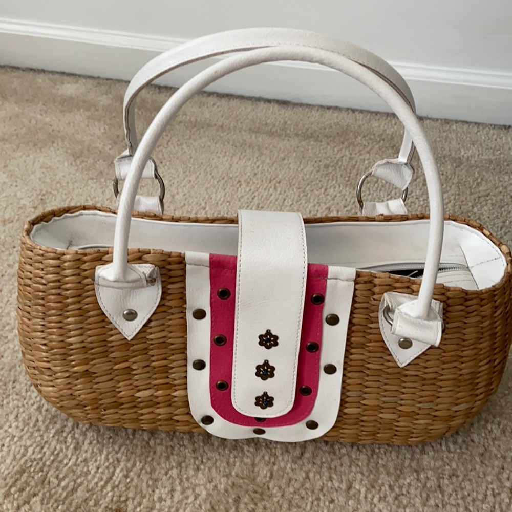 Natural weave small bag